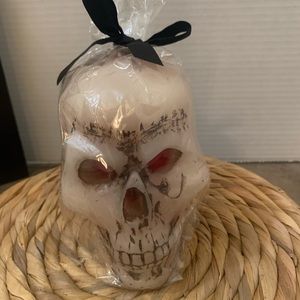 Large Halloween Skull Candle